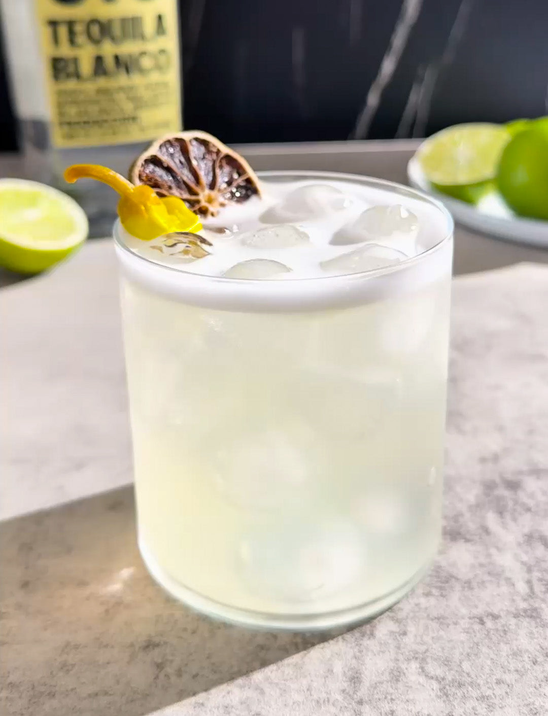 Dirty pepperoncini Margarita